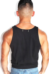 Logo Outline Racerback Tank-Black