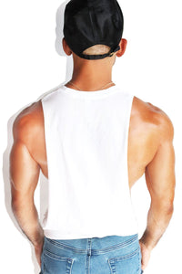 Logo Wishlist Low Arm Tank-White