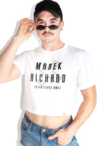 Logo MMXI Crop Tee-White