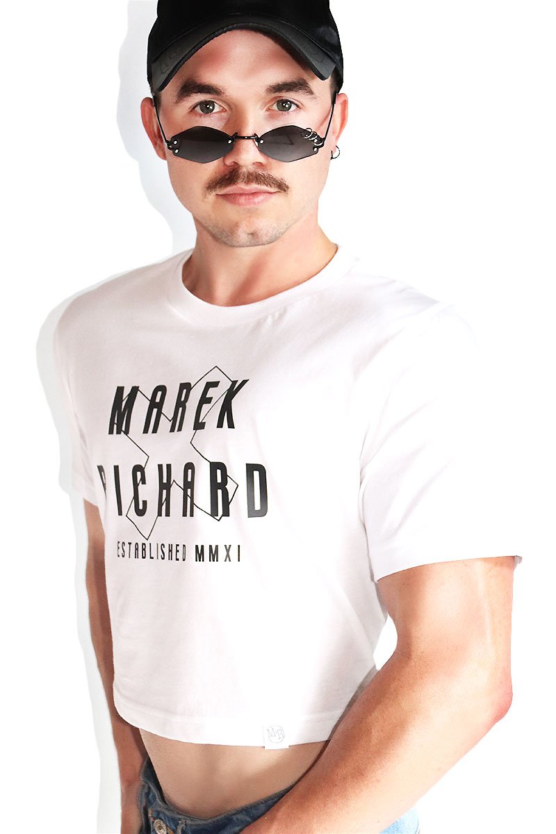 Logo MMXI Crop Tee-White