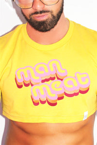 Man Meat Extreme Crop Tee-Athletic Yellow