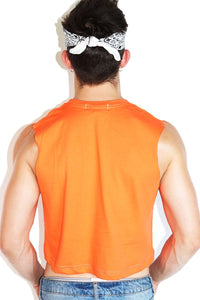 Core Crop Tank-Orange