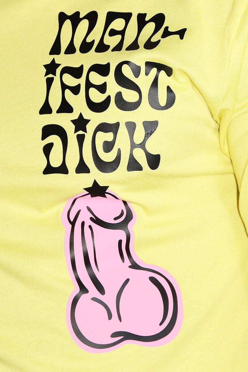 Manifest Dick Long Sleeve Tee- Yellow