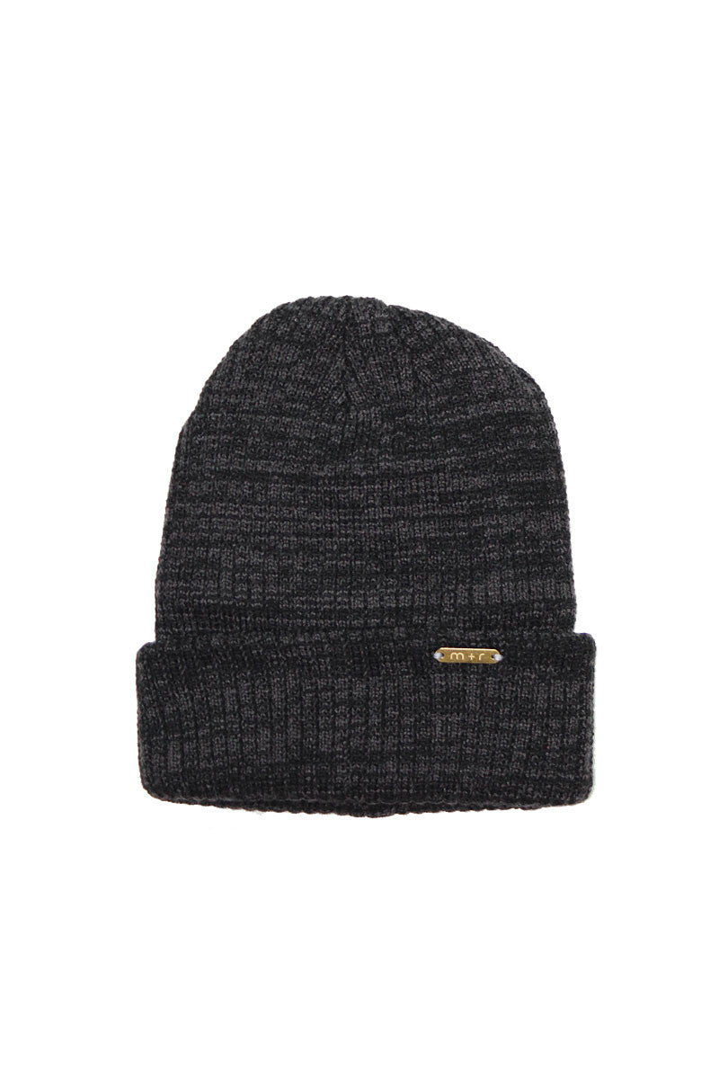 Fitted Marl Beanie- Black