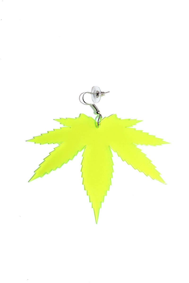 Mary Jane Acrylic Single Earring-Yellow