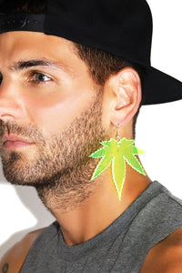 Mary Jane Acrylic Single Earring-Yellow