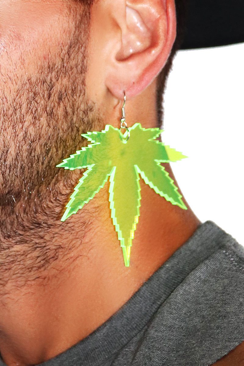 Mary Jane Acrylic Single Earring-Yellow