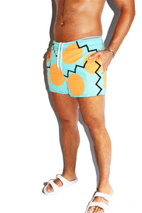Prince Memphis All Over Active Shorts- Teal