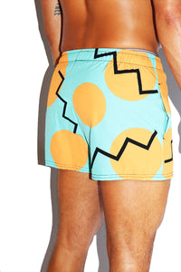 Prince Memphis All Over Active Shorts- Teal