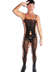 Dominatrix Fishnet Bodysuit Tights- Black