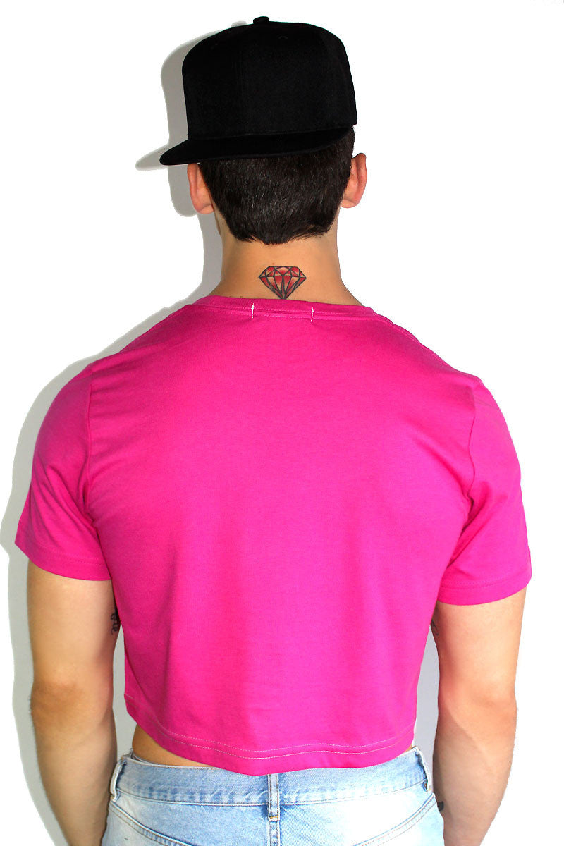 Core Crop Tee-Fuchsia