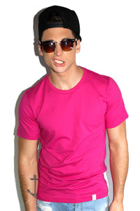 Core Crewneck Tee-Fuchsia
