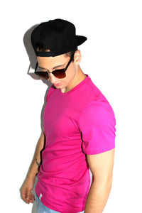Core Crewneck Tee-Fuchsia