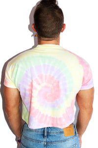 Rainbow Nails Tie Dye Crop Tee- Multi