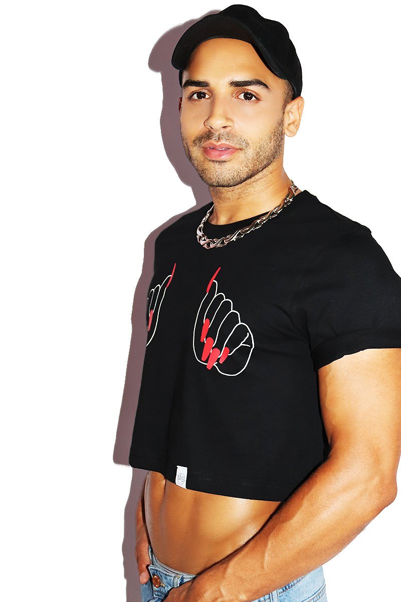 Nailed it Crop Tee- Black