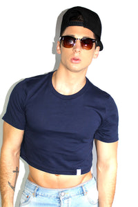 Core Crop Tee-Navy