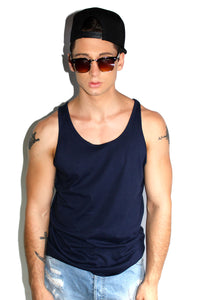 Core Racerback Tank-Navy