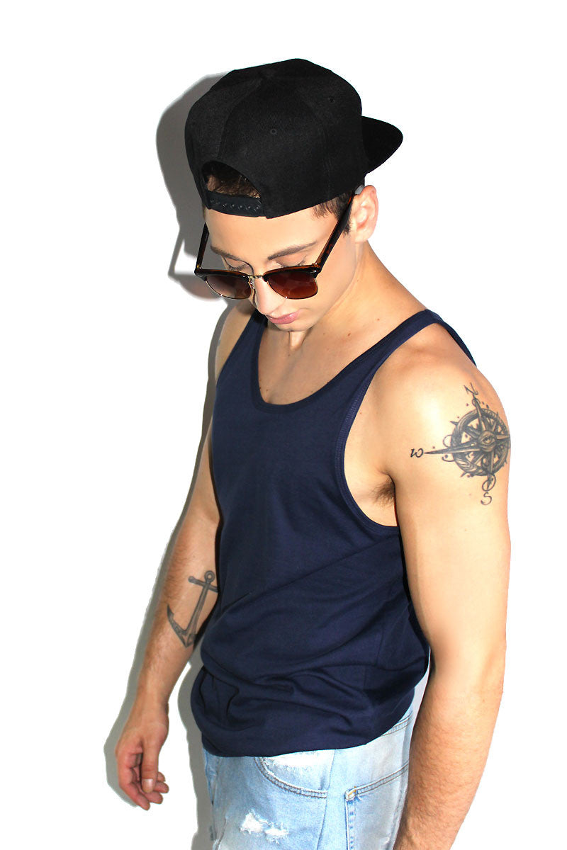 Core Racerback Tank-Navy