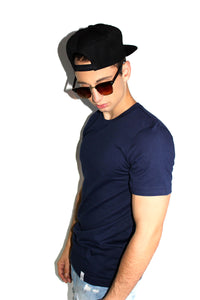 Core Crewneck Tee-Navy