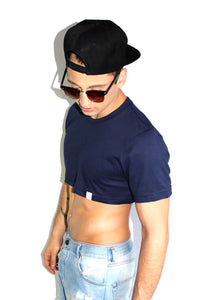 Core Extreme Crop Tee-Navy