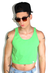 Core Crop Racerback Tank- Neon Green