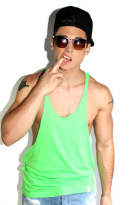 Core String Tank-Neon Green