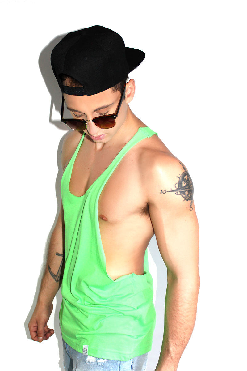 Core String Tank-Neon Green