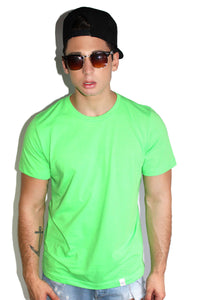 Core Crewneck Tee-Neon Green