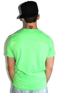 Core Crewneck Tee-Neon Green