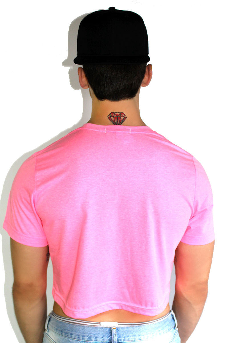 Core Crop Tee-Neon Pink