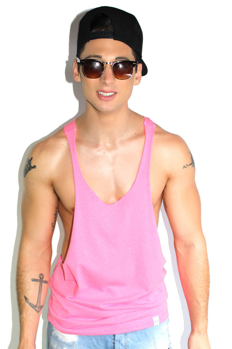 Core String Tank-Neon Pink