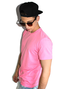 Core Crewneck Tee-Neon Pink