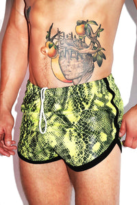 Viper Running Shorts- Neon Yellow