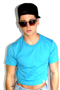 Core Crop Tee-Blue