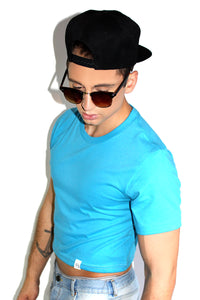 Core Crop Tee-Blue