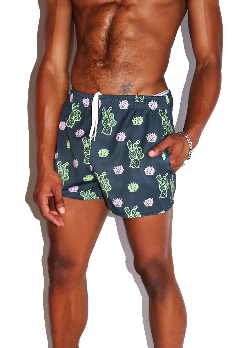 Prickley Pear Active Shorts- Dark Charcoal