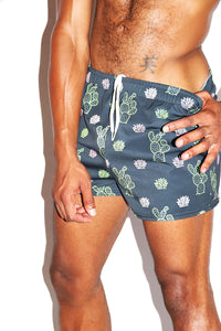 Prickley Pear Active Shorts- Dark Charcoal