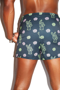 Prickley Pear Active Shorts- Dark Charcoal