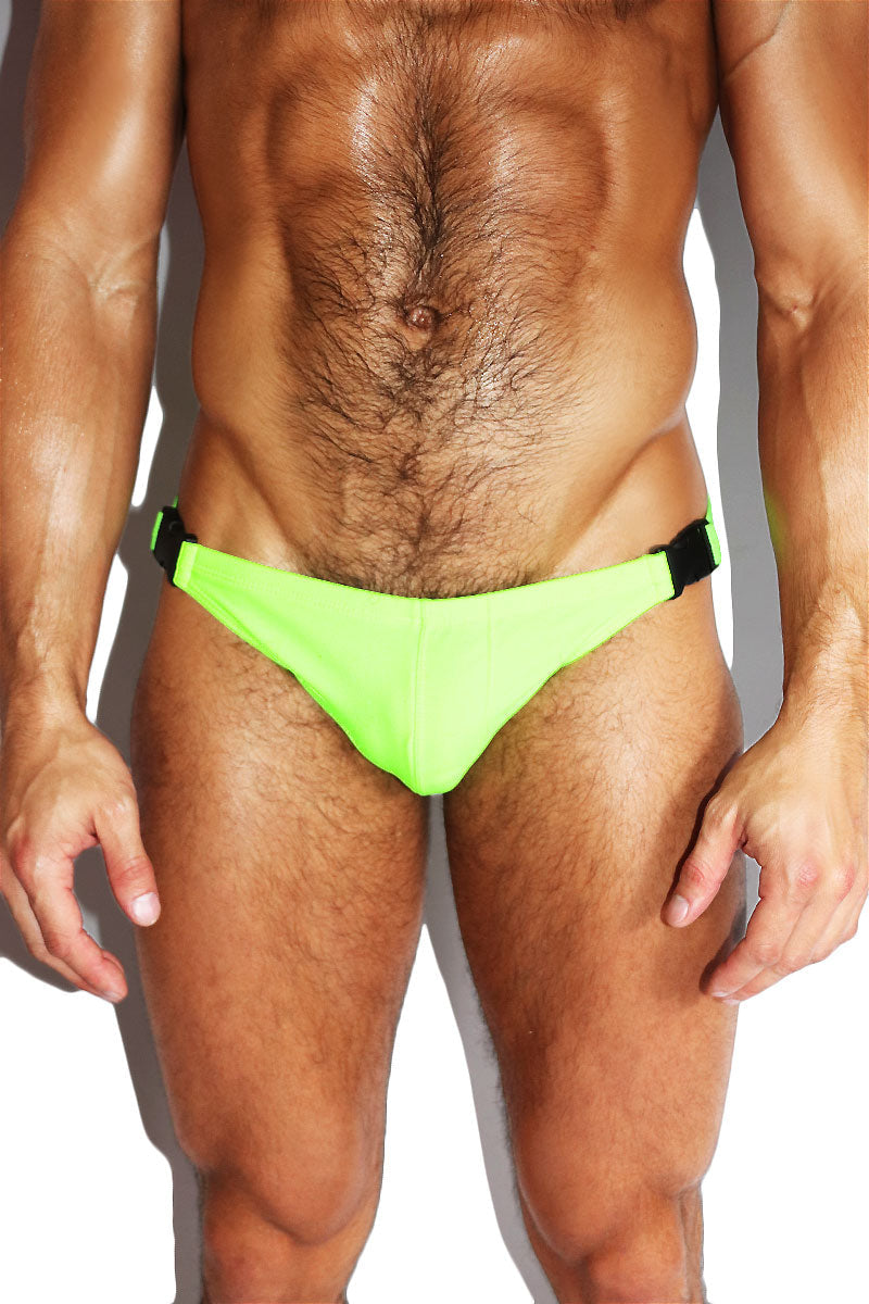 South Beach Buckle Swim Bikini- Neon Green