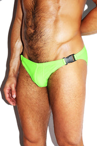 South Beach Buckle Swim Bikini- Neon Green