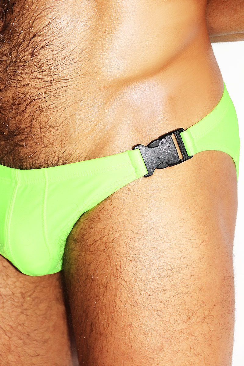 South Beach Buckle Swim Bikini- Neon Green