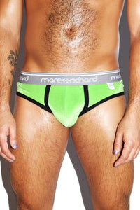 Velvet Brief- Neon Green