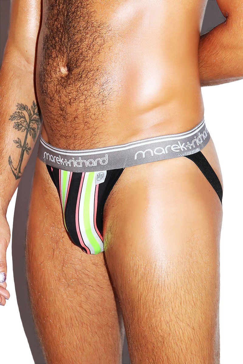 Kinetic Stripes Jockstrap-Black