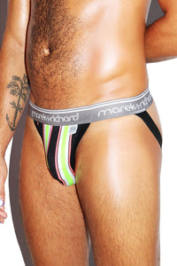 Kinetic Stripes Jockstrap-Black