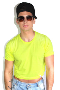 Core Crop Tee-Neon Yellow