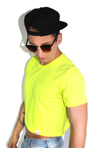 Core Crop Tee-Neon Yellow