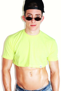 Core Extreme Crop Tee-Neon Yellow