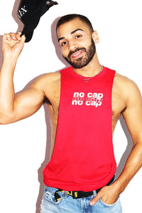 No Cap Low Arm Shredder Tank-Red