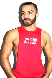 No Cap Low Arm Shredder Tank-Red