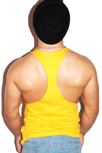 Not Okay Smiley Face String Tank- Gold